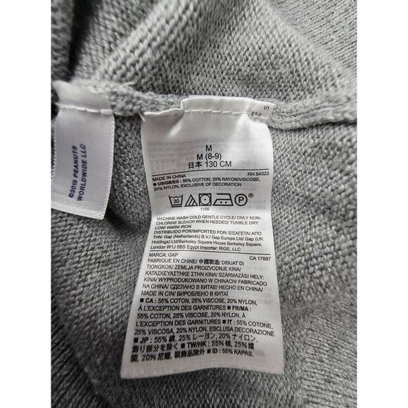 Gap x Peanuts Girl's Size 8 Grey Woodstock Sweater Dress - Picture 3 of 4